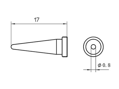 LT系列烙铁头 长圆锥状0.8mm烙铁头 LTO